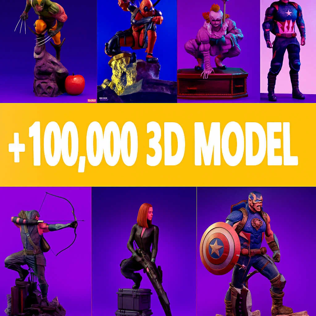 1022 Ultimate Collection Over 100,000 High-Quality STL Files for 3D Printing - instant download - Image 1