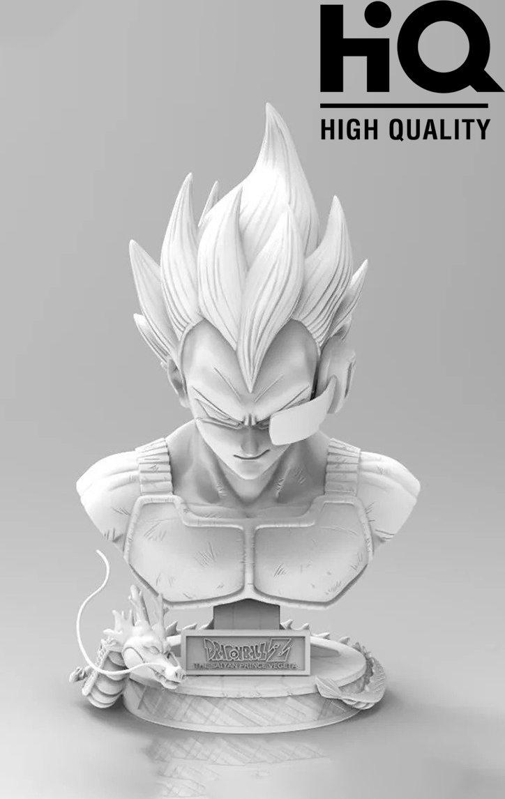 2095-copy32.jpg Dragon Ball Vegeta resin bust sculpture 3D printing - Image 1