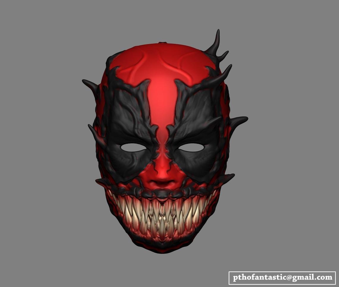 3d-print-file-marvel-cosplay-mask-deadpool-venom-face-costume-stl-files-104.jpg 3d Print File Marvel Cosplay Mask, Deadpool Cosplay Mask, Venom Face Mask, Venom Costume STL Files - Image 1