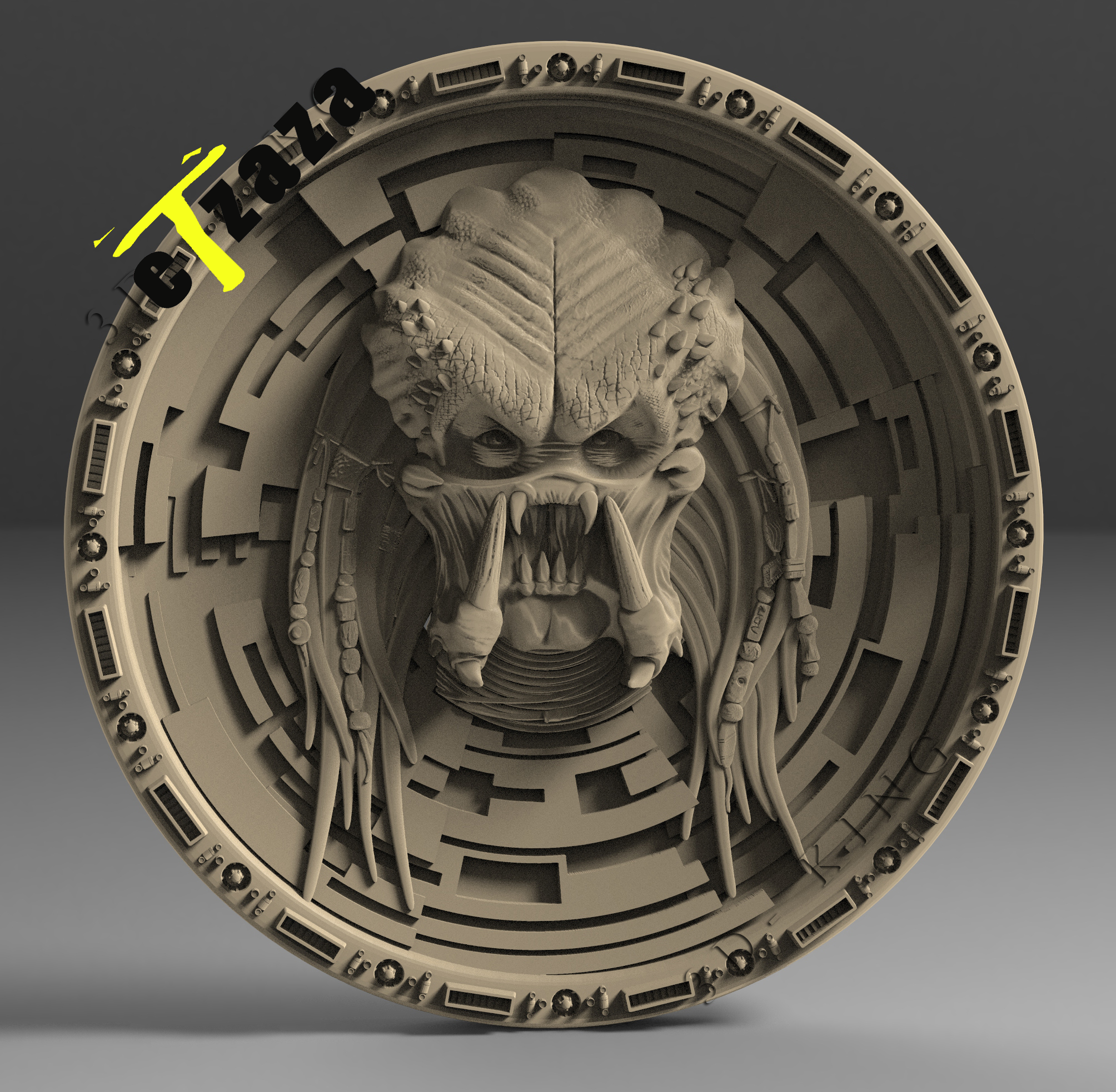 3d-t-stl-model-the-predator-hero-for-cnc-router-aspire-carving-engraver-artcam-printer-972.png 3d t STL Model 3D The Predator Hero for CNC Router Aspire Carving Engraver ArtCam 3D Printer Milling 3D Design High Quality Digital Model - Image 1