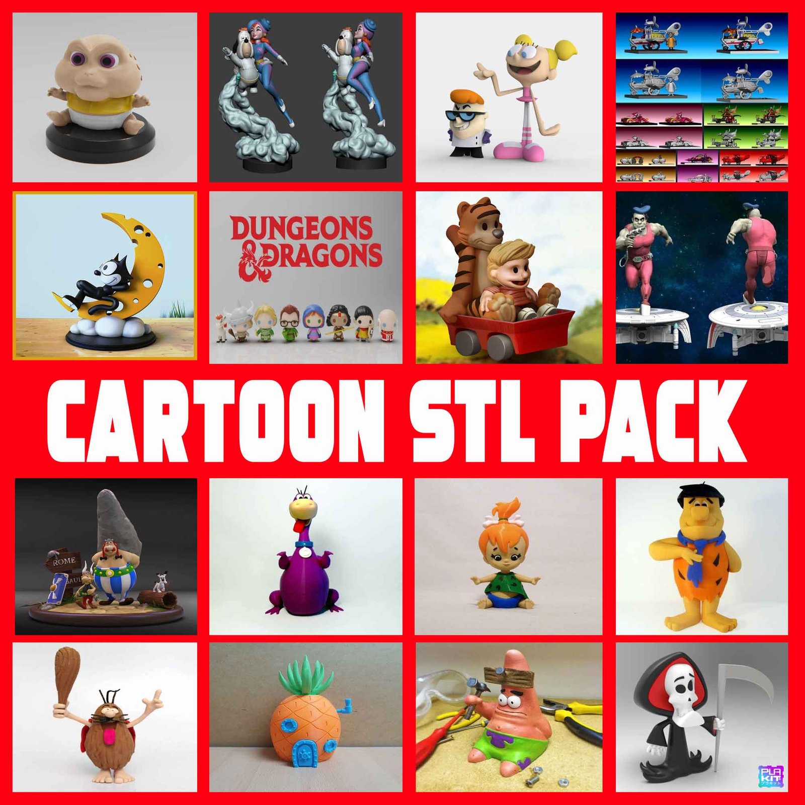 CARTOON.jpg The big bundle cartoon for 3d printer & 3d models stl file - Image 1