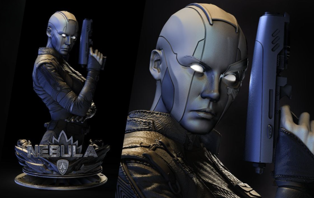 NEBULA.png Nebula bust 3d printing stl files - Image 1