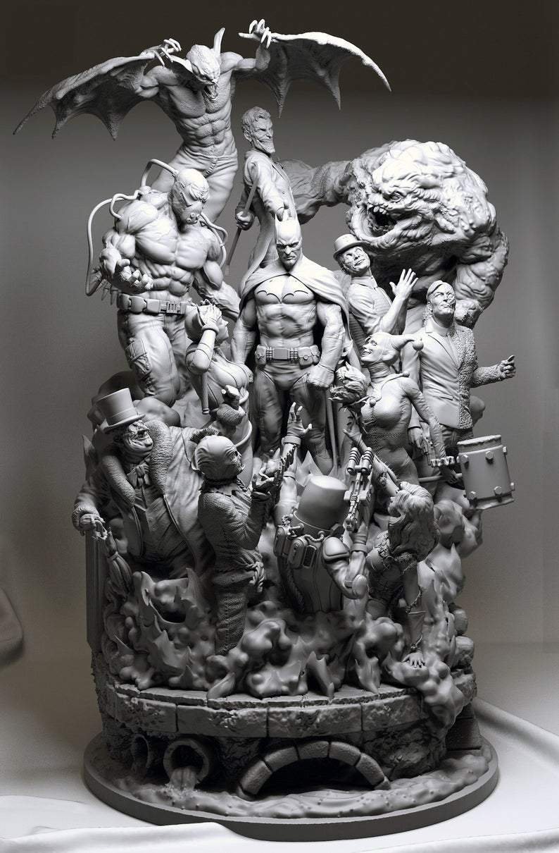batman-vs-villains-diorama-stl-3d-print-files-723.jpg Batman vs Villains Diorama - STL - 3d Print Files - Image 1