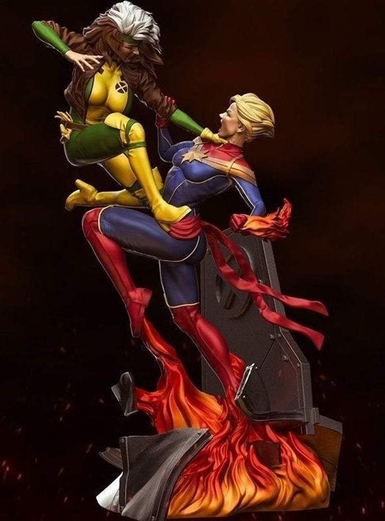 captain-marvel-v-rogue-3d-print-stl-668.jpg Captain marvel v Rogue 3d print stl - Image 1