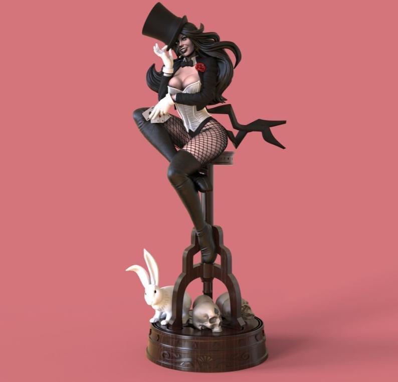 dc-comics-zatanna-statue-stl-files-for-3d-print-112.jpg DC Comics - Zatanna Statue - STL Files for 3D Print - Image 1