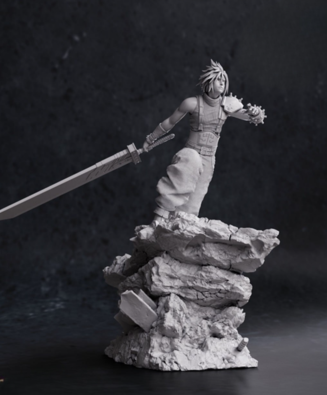 fagaa.png Cloud strife – final fantasy 3d printing stl files - Image 1