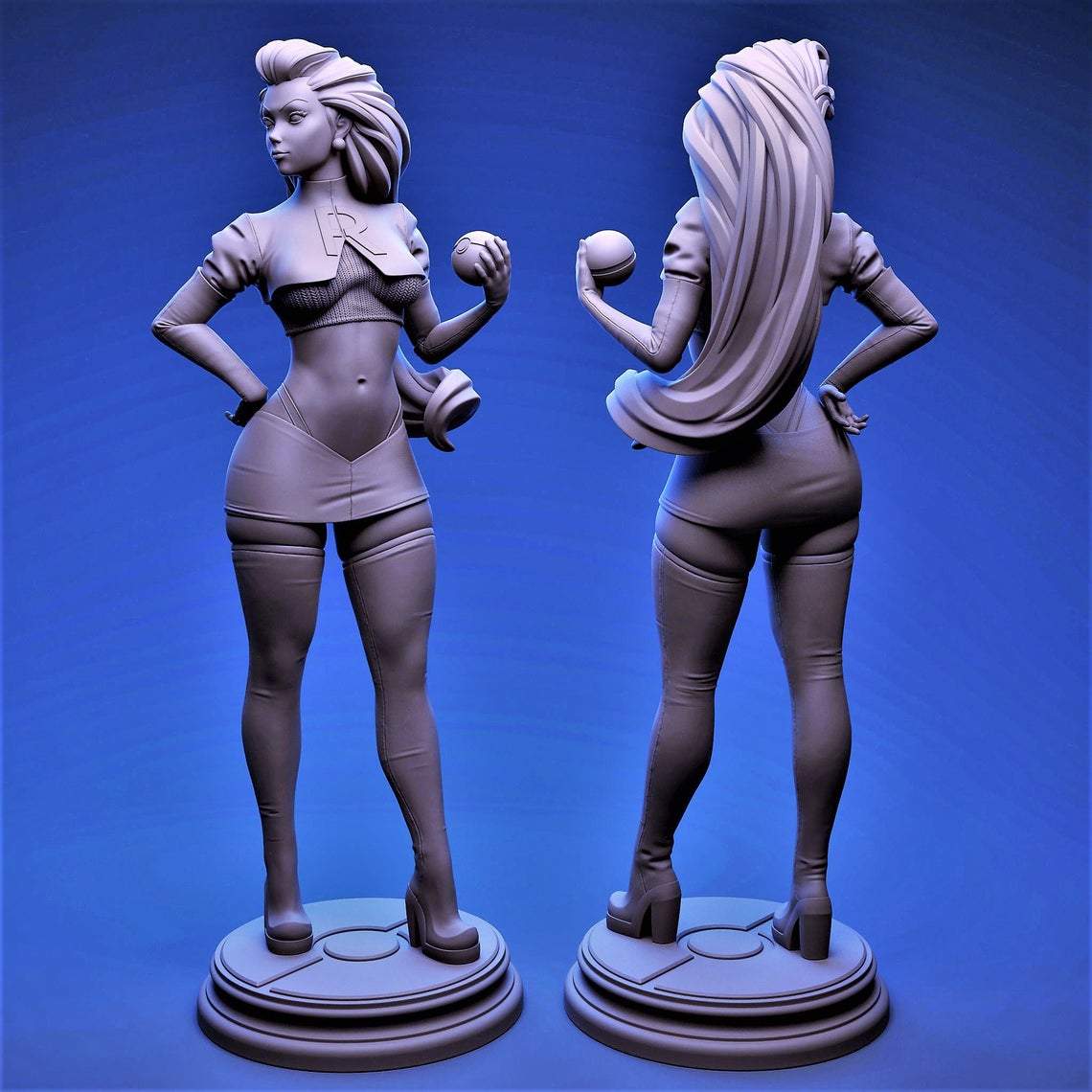 il_1140xN.3056978640_ps82.jpg Jessie Sexy Topless Pokemon 3D Model STL - Image 1