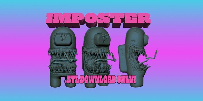 imposter-among-us-stl-download-only-580.jpg Imposter Among Us! ---STL DOWNLOAD ONLY!-- - Image 1