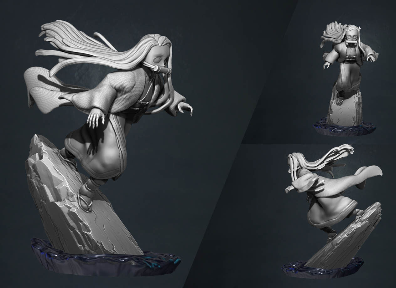 kimetsu-no-yaiba-demon-slayer-nezuko-3d-print-statue-3d-model-obj-stl.jpg kimetsu no yaiba - demon slayer - nezuko 3d print statue 3D print model - Image 1