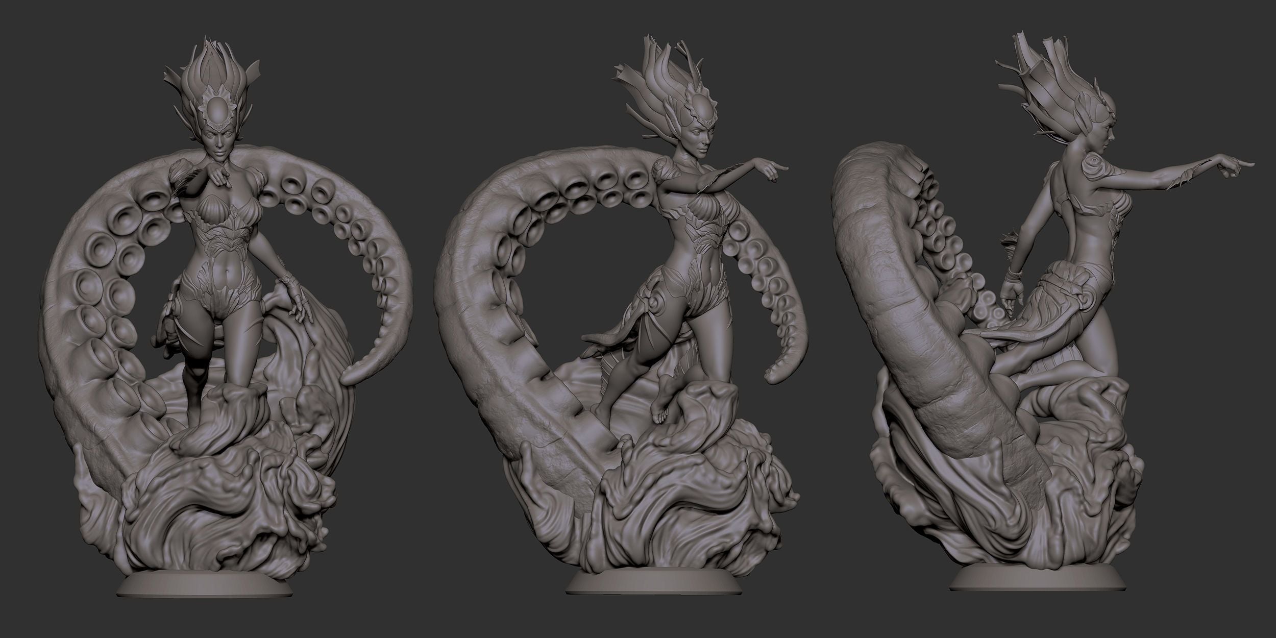 kiora-magic-the-gathering-3d-model-stl.jpg Kiora - Magic The Gathering 3D model - Image 1