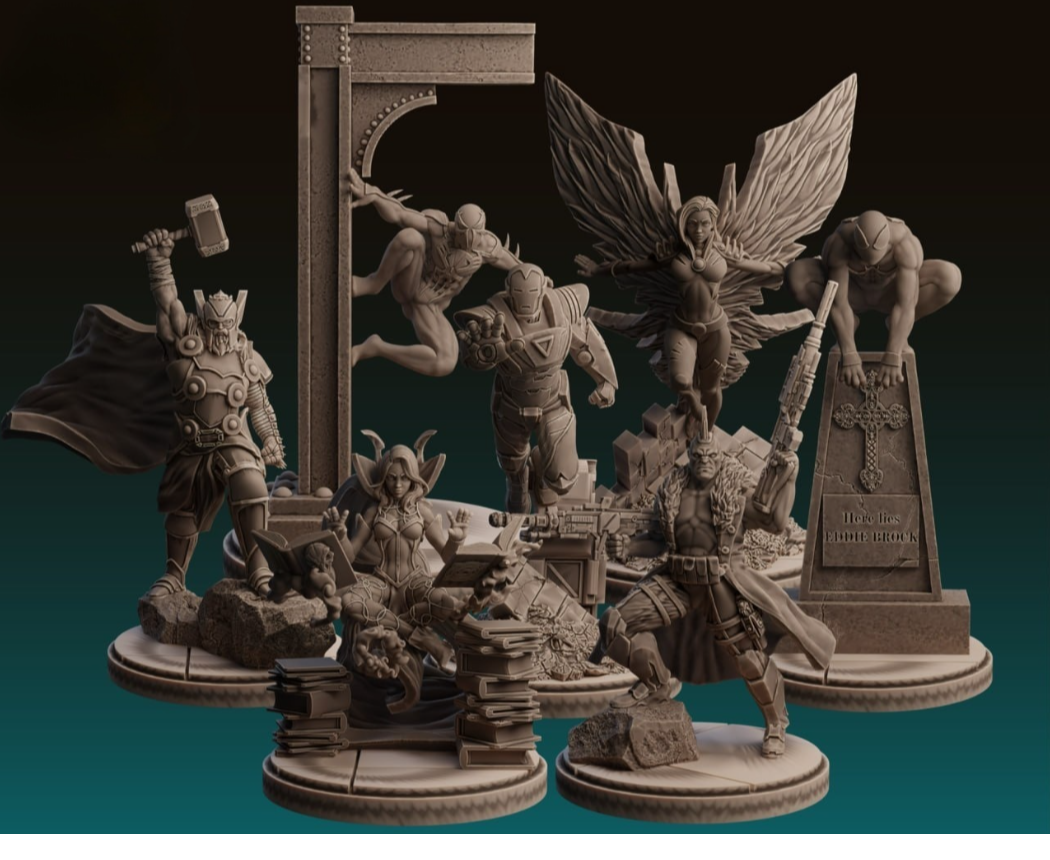 legion-3d-print-stl.png Marvel Miniatures pack 2023 3d printing stl files - Image 1