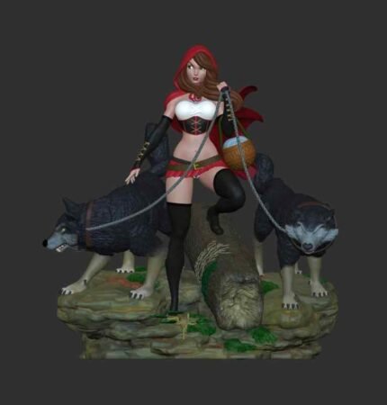 Little Red Riding Hood Diorama Statue