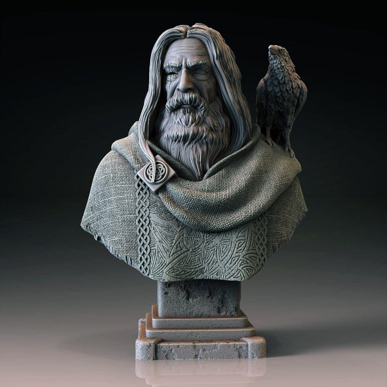 photo_4947714879914093420_y-Copy.jpg Odin bust 3d printing stl files - Image 1