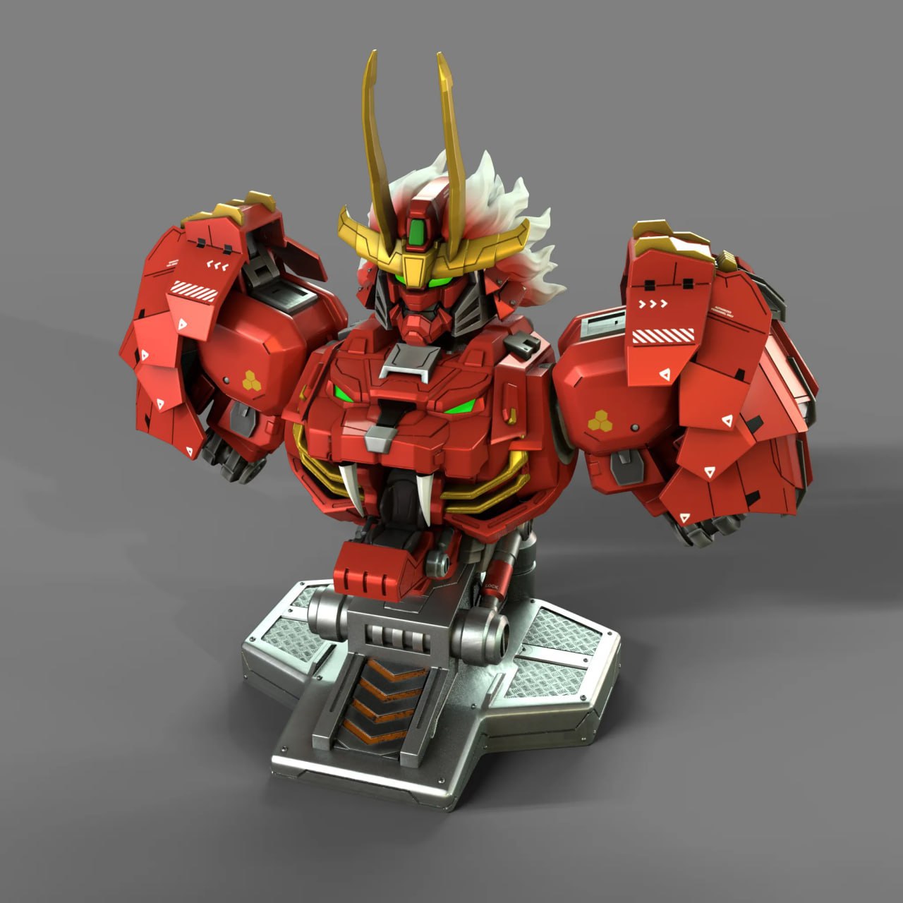 photo_4954109222929410689_y.jpg Shingen takeda Gundam bust 3d printing stl files - Image 1