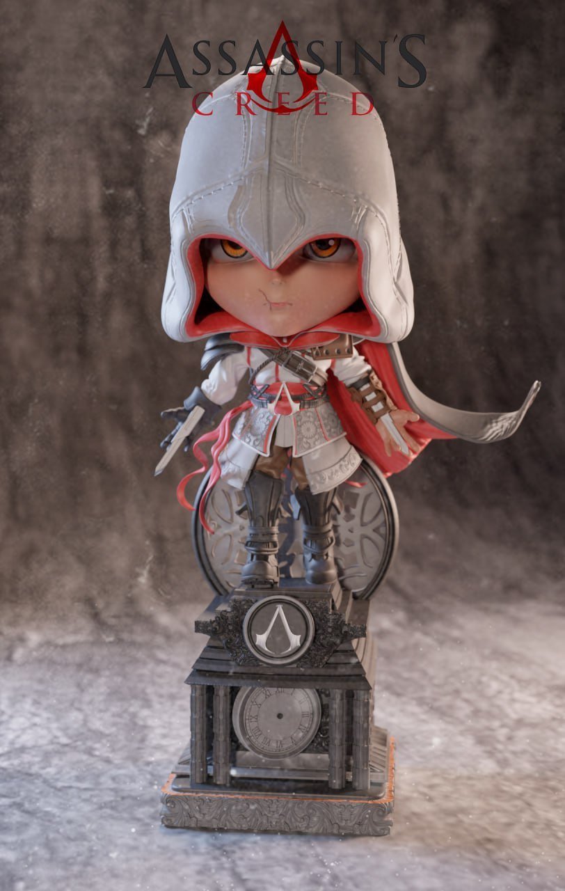 photo_4972371647210302265_y.jpg Assassins creed Ezio chibi 3d printing stl files - Image 1