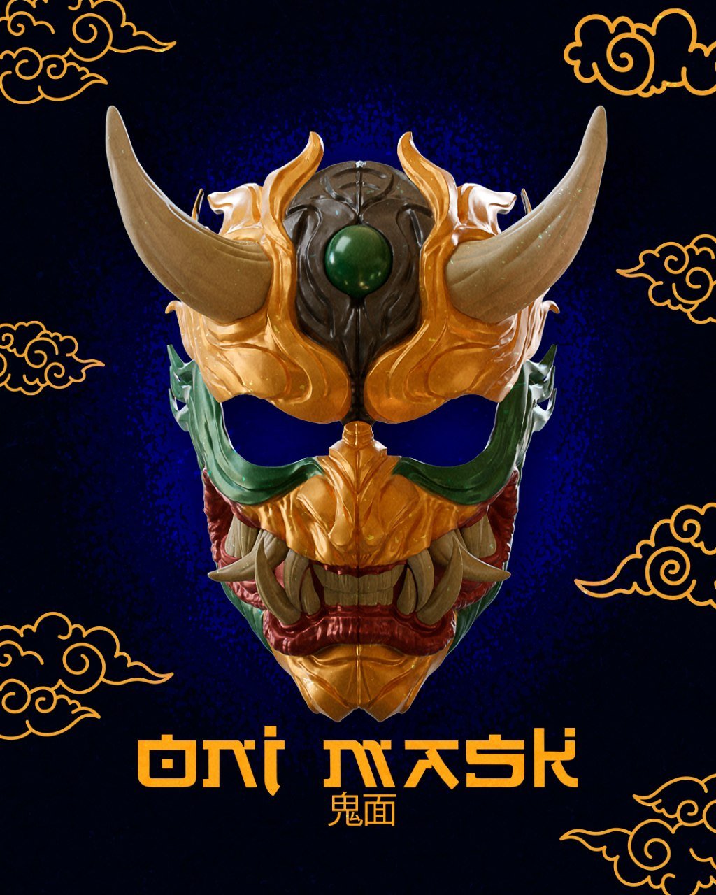 photo_4985649530015951925_y.jpg Oni mask 3d printing stl files - Image 1