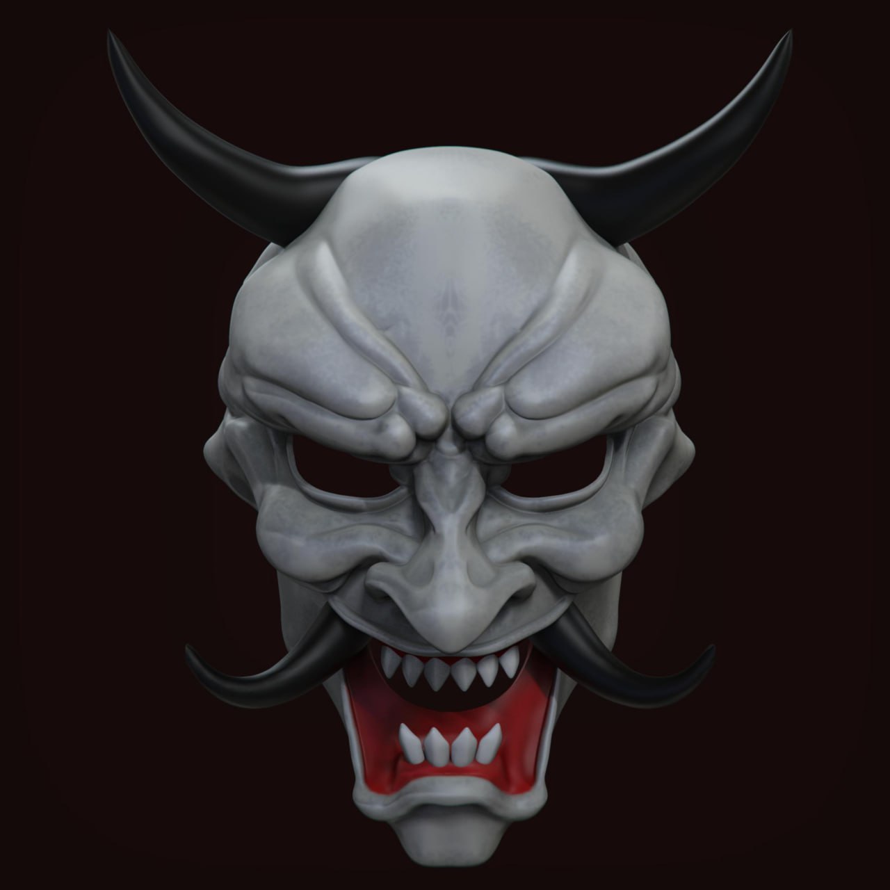 photo_5058012199875881940_y.jpg Yazuka oni mask 3d printing stl files - Image 1
