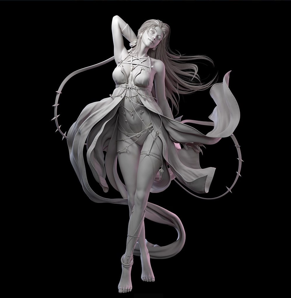photo_5346184546724464132_y.jpg Fantasy vampire girl 3d printing stl files - Image 1