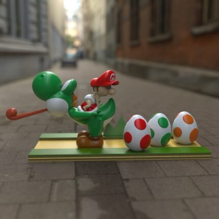 Yoshi and baby Mario 3d printing stl files