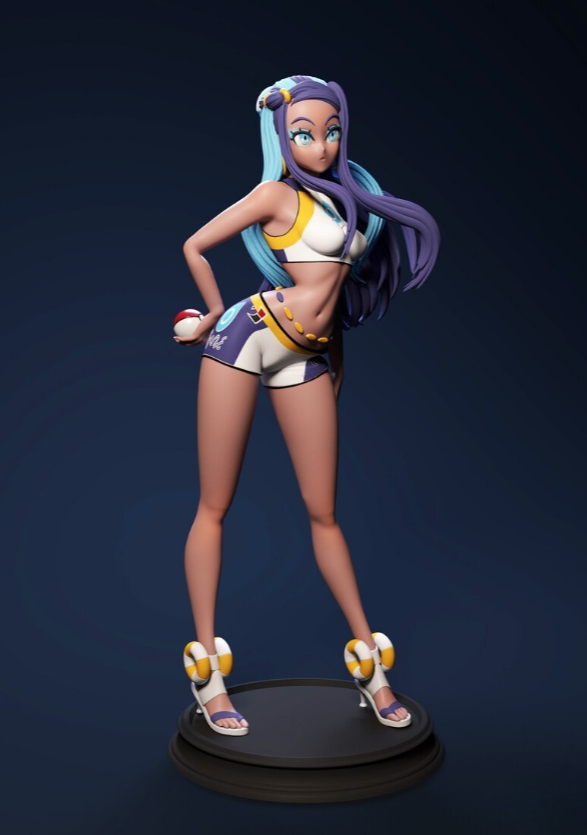 pokemon-3d-print.png Nessa trainer stl files for 3d printing - Image 1