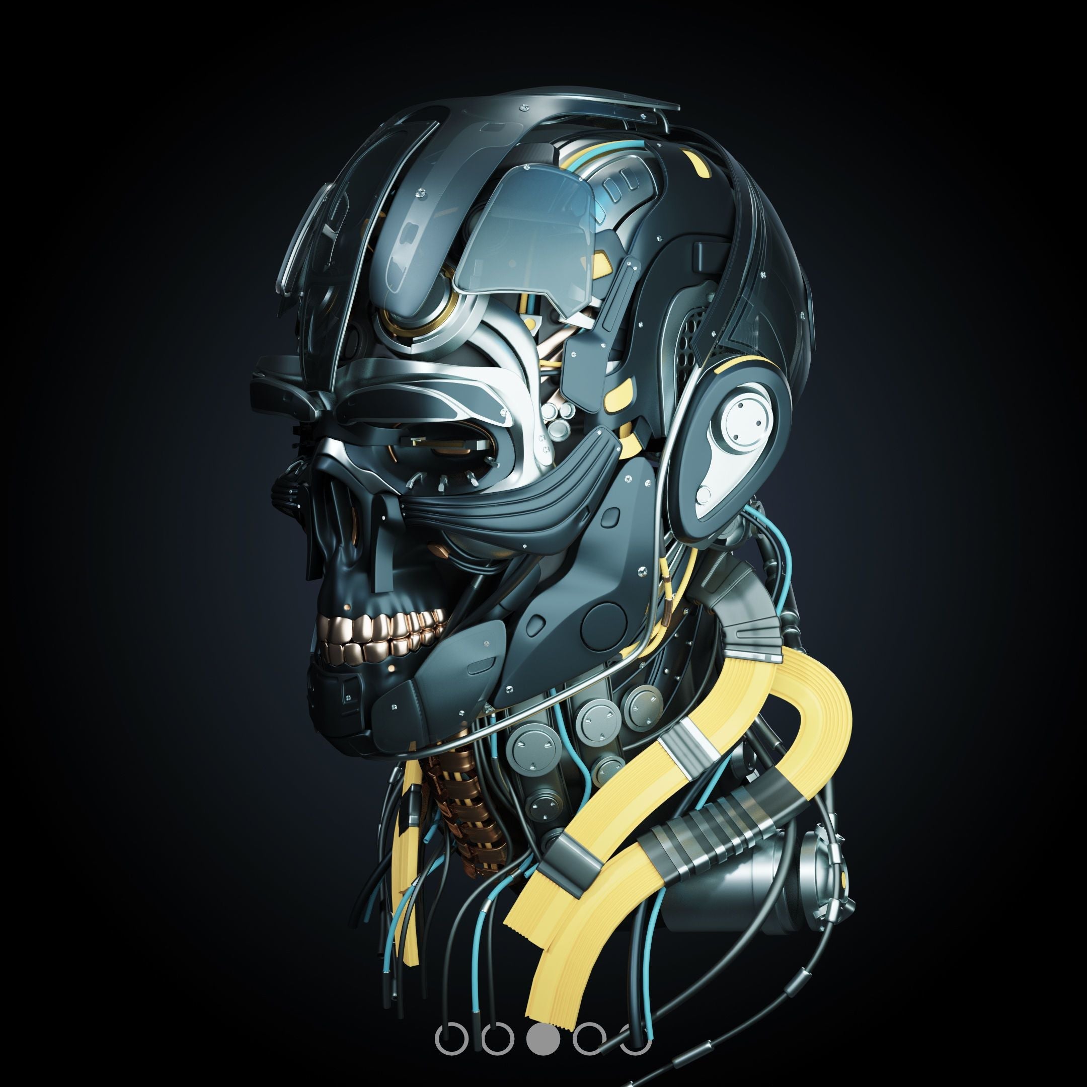 sci-fi-character-robot-head-3d-model-obj-fbx-stl-blend.jpg Sci Fi - Character Robot- Head 3D model - Image 1