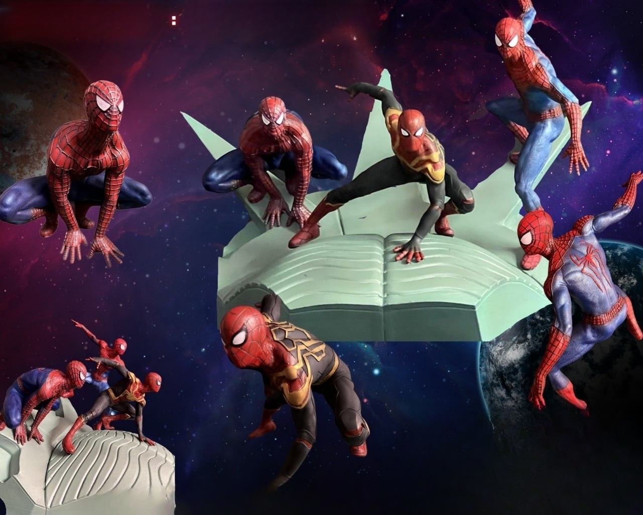 spider.jpeg Spiderman no way home diorama 3d printing stl files - Image 1